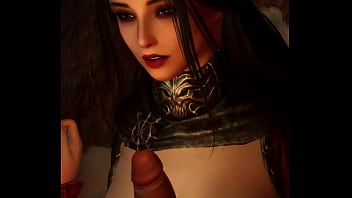 Serana gives titjob to dragonborn