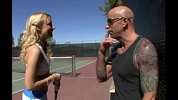 Mallory rides a big hard american cock