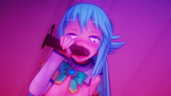 Konosuba aqua's suck and fuck in their glory hole