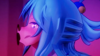 Konosuba aqua's suck and fuck in their glory hole