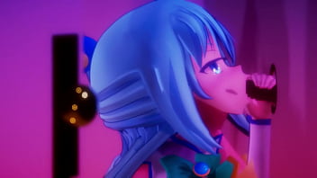 Konosuba aqua's suck and fuck in their glory hole