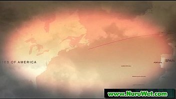 Slippery threesome on the airbed 07