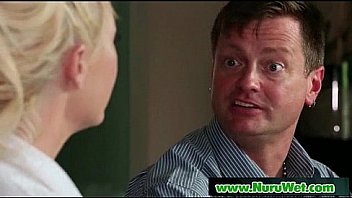 Slippery threesome on the airbed 07