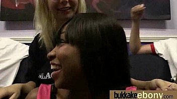 Busty black babe bubble bath group cocksuck 13