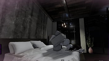 Fucking a slutty roblox girl in a condo