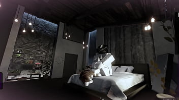 Fucking a slutty roblox girl in a condo