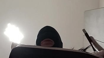 Tied up blindfolded and ballgagged milf gets fucked in her mouth pussy and ass