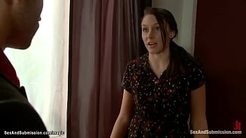 After she is mugged on the street sexy brunette babe katie summers gets bound in her apartment by landlord james deen and shaved pussy fucked