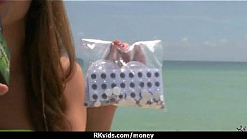 Tight teen fucks a man in front of the camera for cash 27