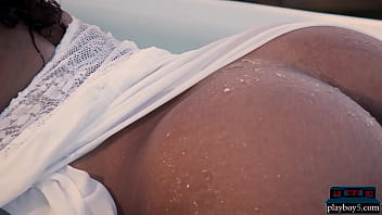 Petite black teen babe scarlit scandal takes a shower and a bath Petite black teen babe scarlit scandal takes a shower and a bath