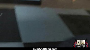 Interracial slut hardcore group facial 12