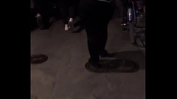 Huge ass walking through neworleans