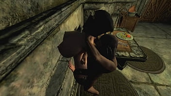 Dark bitch fucked by old pervert