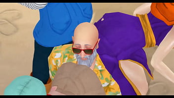 Dragonball z hentai with master roshi and bulma