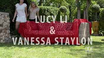 Hot chicks finger each other and lick pussy in the park