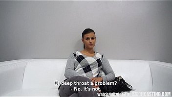 Stunning big tits brunette pornjob interview