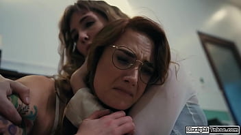 Lesbian couple siri dahl and lena paul invited a friend over to get siri busty petite babe licks her wife first before he can fuck her