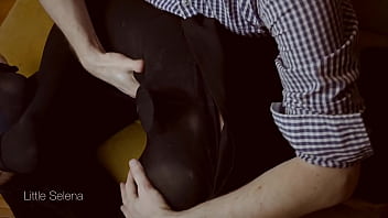 Deep anal fisting in black dress