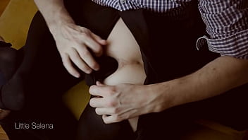 Deep anal fisting in black dress