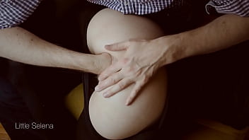 Deep anal fisting in black dress