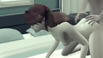 Shinji fucks asuka and cum on her face and tits evangelion hentai