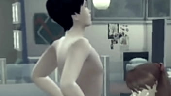 Shinji fucks asuka and cum on her face and tits evangelion hentai