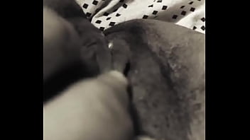 Horny stepmom rubs her wet pussy