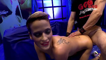 Ggg naughty bitch drinks piss from many men