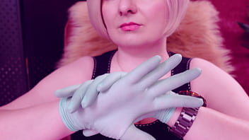 Asmr with nitrile nurse gloves fetish arya grander