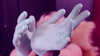 Asmr with nitrile nurse gloves fetish arya grander