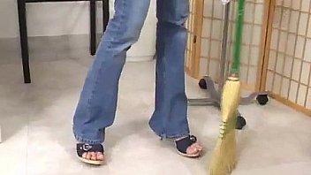 Horny maid steals a pair of dirty panties