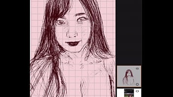 Drawing woman’s beautiful and exuberant