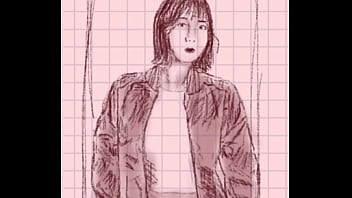 Drawing woman’s beautiful and exuberant