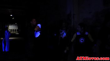 Roundass babes sucking dick in weird action