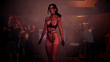 Alluring slut Сlaire redfield shamelessly shakes her ass in front of crowd