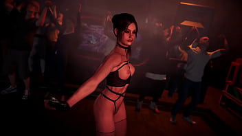 Alluring slut Сlaire redfield shamelessly shakes her ass in front of crowd