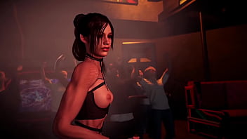 Alluring slut Сlaire redfield shamelessly shakes her ass in front of crowd