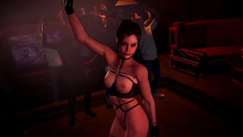 Alluring slut Сlaire redfield shamelessly shakes her ass in front of crowd