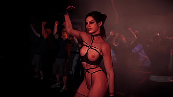 Alluring slut Сlaire redfield shamelessly shakes her ass in front of crowd
