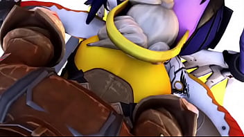 Overwatch tracer widowmaker x mercy co op facesitting