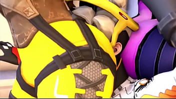 Overwatch tracer widowmaker x mercy co op facesitting