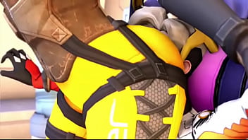 Overwatch tracer widowmaker x mercy co op facesitting