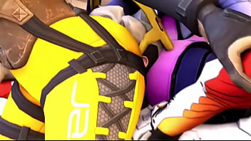 Overwatch tracer widowmaker x mercy co op facesitting