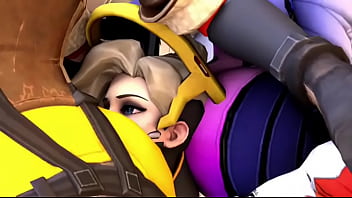 Overwatch tracer widowmaker x mercy co op facesitting
