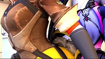 Overwatch tracer widowmaker x mercy co op facesitting