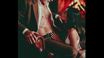 Novinha mama coroa na sala