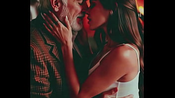 Novinha mama coroa na sala