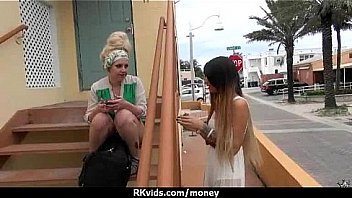 Slutty amateur babe is paid cash from some crazy public sex 9