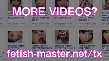 Japanese asian tongue spit fetish