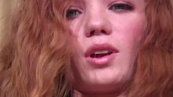 Ginger nylon stocking hottie teases you